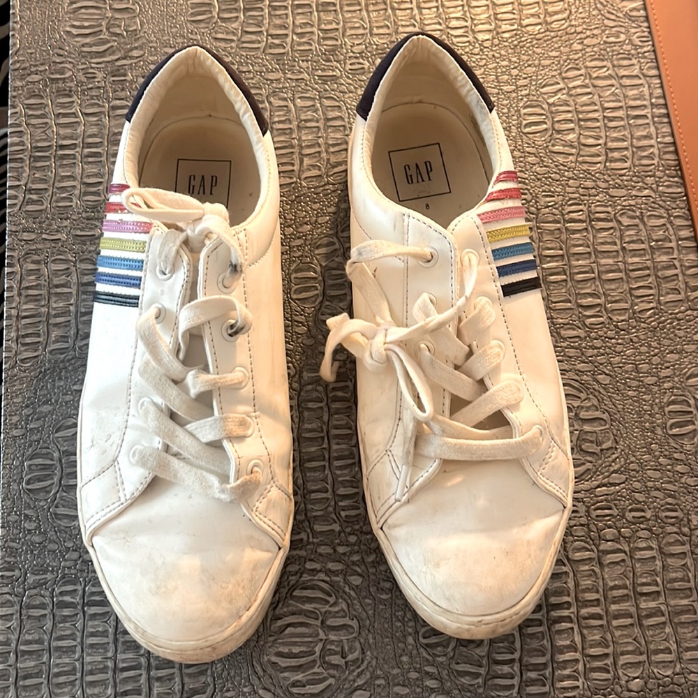 Rainbow striped sneakers